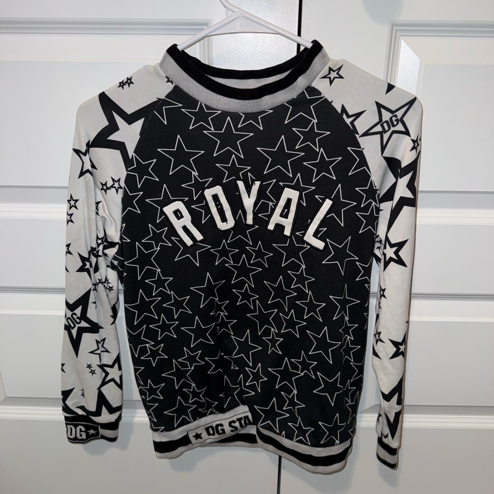 Dolce & Gabbana Black and White Star Sweatshirt